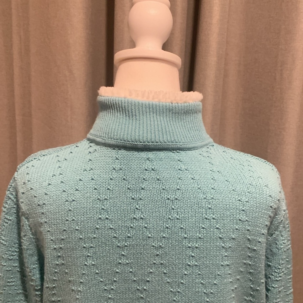 Croft & Barrow Full Zip Turquoise Jacket with Sherpa Collar Size Large - Picture 6 of 15